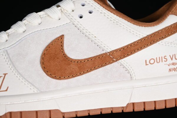 Nk SB Dunk Low LV Collaboration - Chocolate Anniversary High end Customized Low cut Casual Board Shoes（FC1688-133）