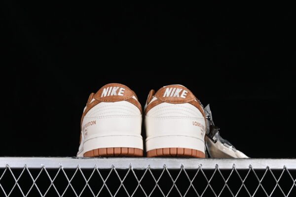 Nk SB Dunk Low LV Collaboration - Chocolate Anniversary High end Customized Low cut Casual Board Shoes（FC1688-133）