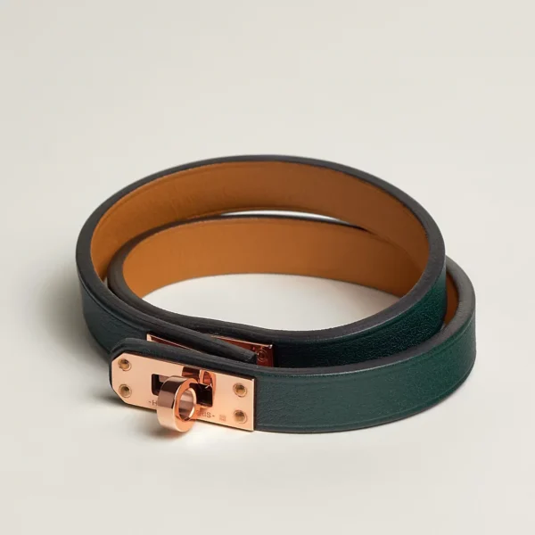 HERMES Madame calf leather double loop bracelet（H011113CD5RT2）
