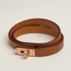 HERMES Madame calf leather double loop bracelet（H011113CD5RT2）