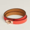 HERMES Madame calf leather double loop bracelet（H011113CD5RT2）