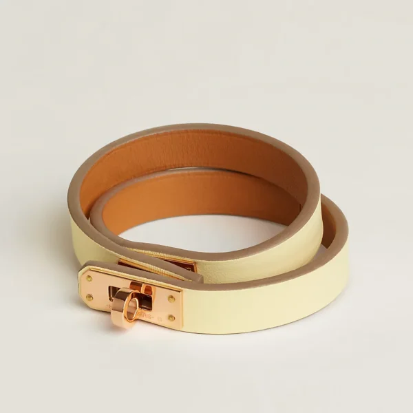 HERMES Madame calf leather double loop bracelet（H011113CD5RT2）