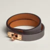 HERMES Madame calf leather double loop bracelet（H011113CD5RT2）