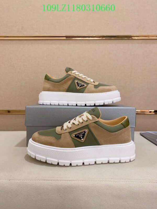 PRADA Downtown leather sneakers（109LZ118031）