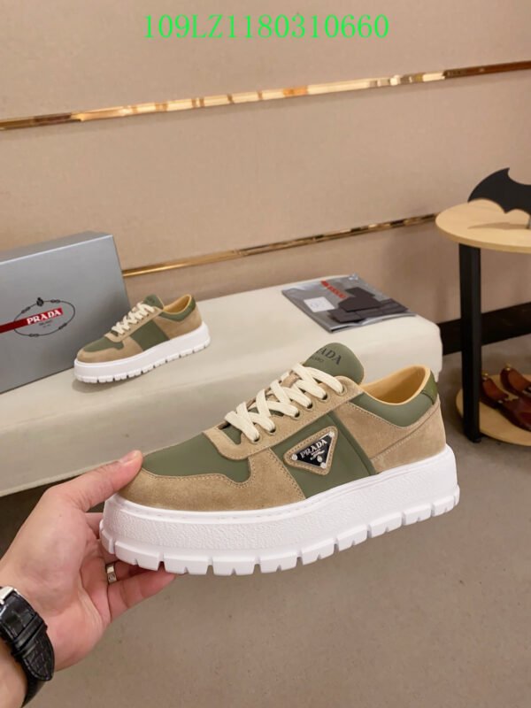 PRADA Downtown leather sneakers（109LZ118031）