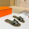 Hermes high-end sheepskin classic flat bottomed women's slippers (85LZ14-9-1)